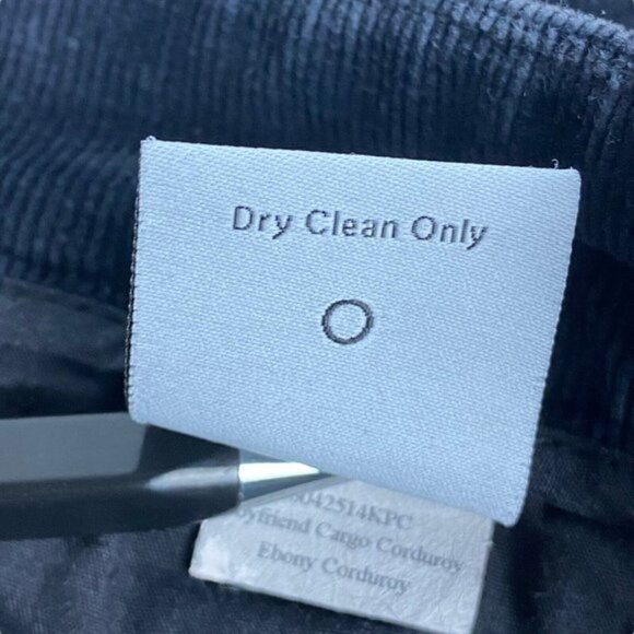 James Jeans Black Ebony Corduroy Boyfriend Cargo Pocket Utility Pant Joggers 26 - Picture 12 of 15